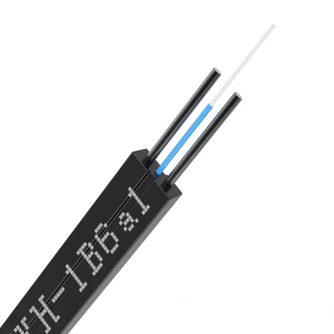 1 Core FTTH Fiber Optic Cable Double Steel KFRP Strength Member