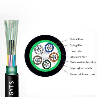 144 Core Outdoor Fiber Optic Cable GYTS Armored G652D Single Mode