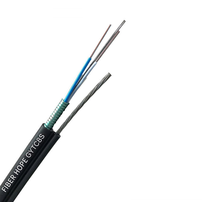 Single Mode Outdoor LSZH/HDPE Fiber Optic Cable 2-144 Cores GYTC8S Self Supporting Aerial Cable