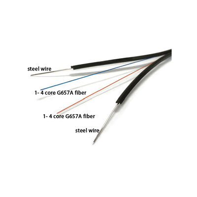 LSZH Sheath GJXH FTTH Fiber Optic Cable G652D/G657A 1 Core Single Mode