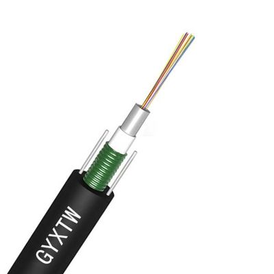 GYXTW Single Mode Fiber Optics Cables Black Armored Fiber 4 Core Cable