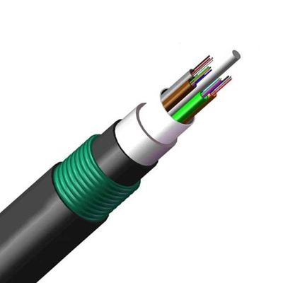 12 Core Armored Outdoor Fiber Optic Cable GYTA53 MDPE/HDPE Double Sheath