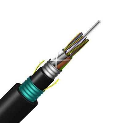 Underground 4 Core Armored Outdoor Fiber Optic Cable GYTA53 Stranded Loose Tube