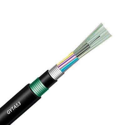 MDPE / HDPE Double Sheath Outdoor Fiber Optic Cable 24 Core GYTA53