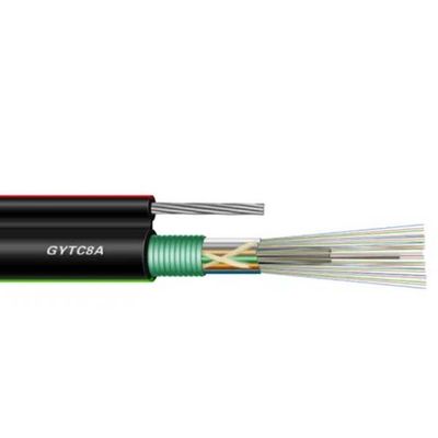48Core G652D Single Mode Optical Fiber Cable GYTC8A Figure 8 Optical Fiber Cable With Steel Messenger