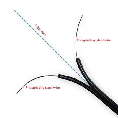 Single Mode Fiber Optic Drop Wire GJXH FTTH G652D LSZH Sheath