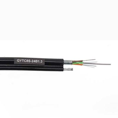 Figure 8 Single Mode Aerial Fiber Optic Cable GYTC8S 12Core PE Sheath