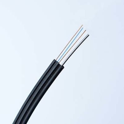 Flat Butterfly Drop Fiber Optic Cable  FTTH Three Steel Wire Telecom GJYXCH-1B