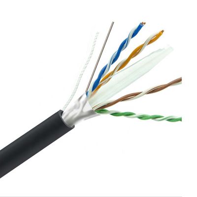 PVC PE Double Sheath Utp Category 6 Cable For Network FTP CCA Conductor