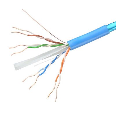 FTP 23AWG 0.57mm Pure Copper Cat6 Ethernet Cable 1000 Ft PVC+PE Double Sheath