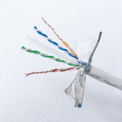 4P Twisted Pair Blue Cat6 Shielded Cable 305m Indoor 0.52mm To 0.58mm