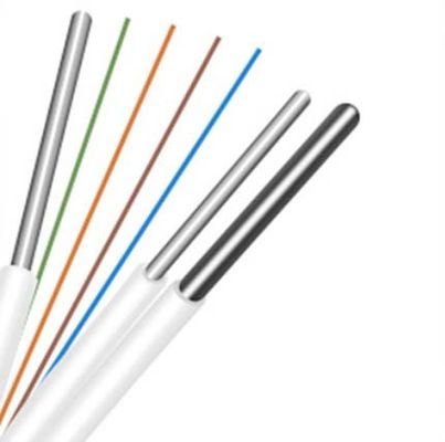2 Cores FTTH fiber optic cable LSZH Outdoor with 3 Steel Wire FRP Strength Cables