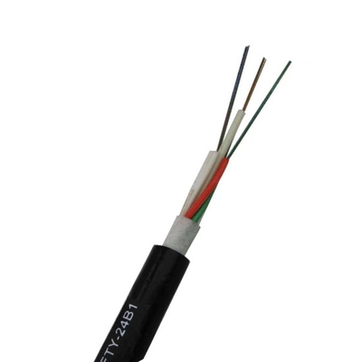 Non Metallic Armored Fiber Optics Cables Black Duct Steel Wire 2km/ Roll