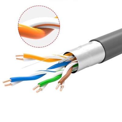 CAT5e FTP Lan Cable Oxygen Free Copper Conductor Indoor PVC Jacket